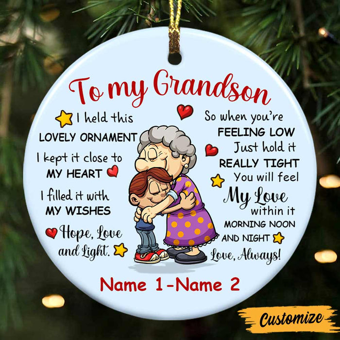 Personalized To Granddaughter Circle Ornament NB191 29O47 1