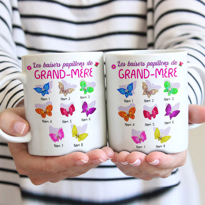 Personalized Grandma Butterfly Grand-mère French Mug AP95 30O53 1