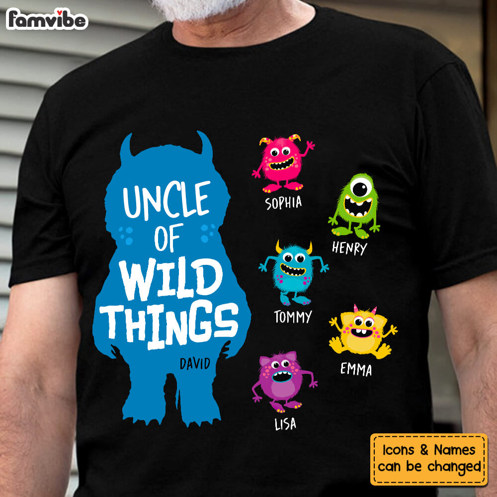 Personalized Gift Uncle Of Wild Things Shirt Hoodie Sweatshirt 25704 Primary Mockup