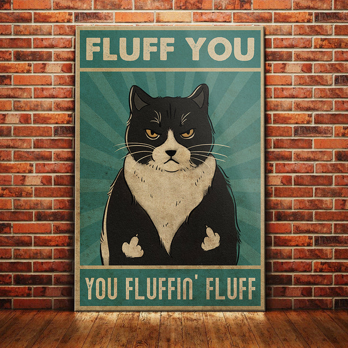 Black Cat Fluff You Canvas MY121 81O62 1