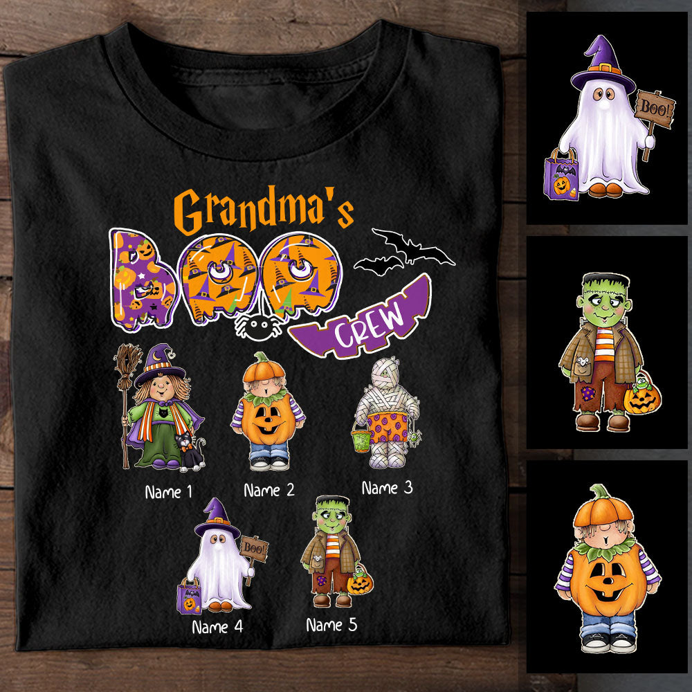 Personalized Fall Halloween Grandma Of Boo Crew T Shirt JL305 24O58 Primary Mockup