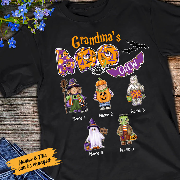 Personalized Fall Halloween Grandma Of Boo Crew T Shirt JL305 24O58 1