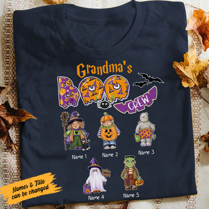 Personalized Fall Halloween Grandma Of Boo Crew T Shirt JL305 24O58 1