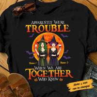 Personalized Halloween Friends Sisters Trouble T Shirt JL302 24O53 thumb 1