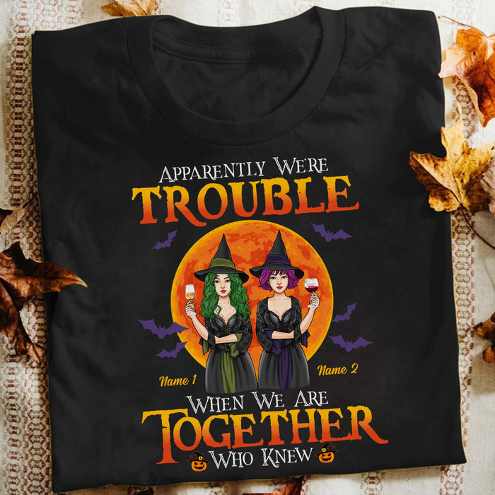 Personalized Halloween Friends Sisters Trouble T Shirt JL302 24O53 1