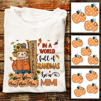 Personalized Grandma Fall Scarecrow T Shirt JL292 30O36 thumb 1