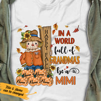 Personalized Grandma Fall Scarecrow T Shirt JL292 30O36 thumb 1