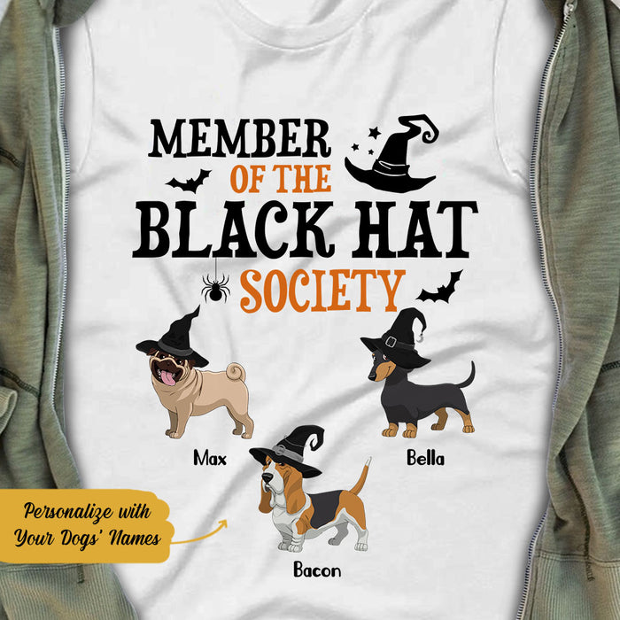 Personalized Halloween Dog The Black Hat Social T Shirt JL243 67O58 1