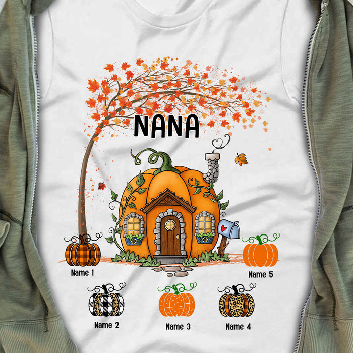 Personalized Halloween Fall Grandma Mom T Shirt JL295 26O57 1