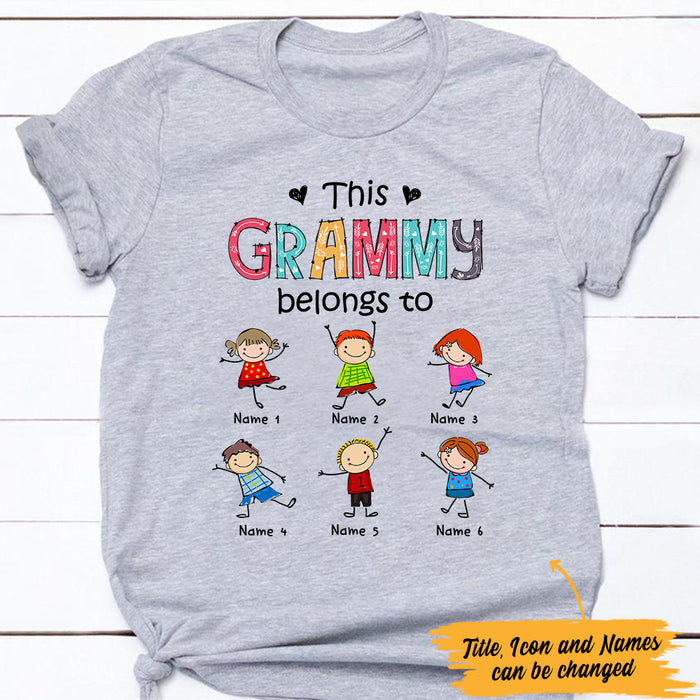 Personalized Mom Grandma Belongs To T Shirt MR121 81O47 1