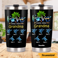 Personalized Mom Grandma Turtle Steel Tumbler JN232 30O47 thumb 1