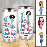 Personalized Love Nurse Life Steel Tumbler JN244 30O47 thumb 1