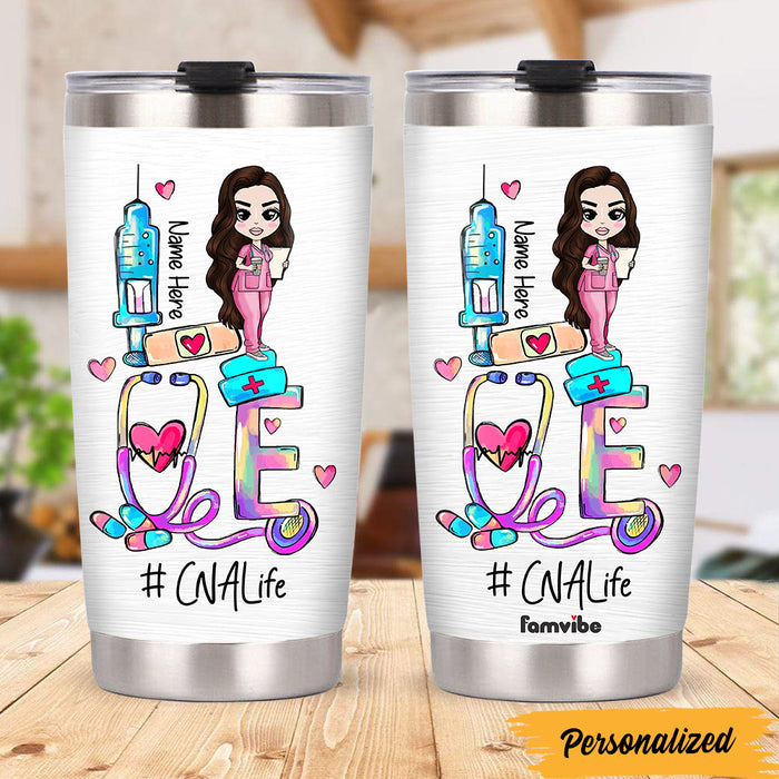 Personalized Love Nurse Life Steel Tumbler JN244 30O47 1