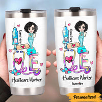 Personalized Love Nurse Life Steel Tumbler JN244 30O47 thumb 1