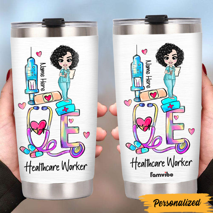 Personalized Love Nurse Life Steel Tumbler JN244 30O47 1
