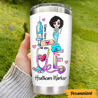 Personalized Love Nurse Life Steel Tumbler JN244 30O47 thumb 1