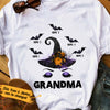 Personalized Grandma Halloween Witch Face T Shirt JL301 24O36 1