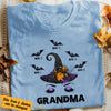 Personalized Grandma Halloween Witch Face T Shirt JL301 24O36 1