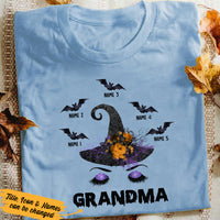 Personalized Grandma Halloween Witch Face T Shirt JL301 24O36 thumb 1
