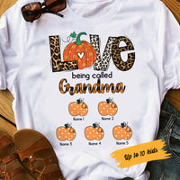 Personalized Grandma Fall Halloween T Shirt AG25 30O58 thumb 1