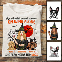 Personalized Dog Witch Halloween T Shirt AG24 30O34 thumb 1