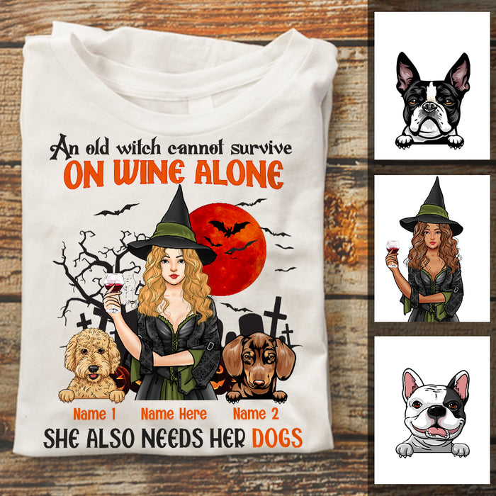 Personalized Dog Witch Halloween T Shirt AG24 30O34 1