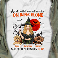 Personalized Dog Witch Halloween T Shirt AG24 30O34 thumb 1