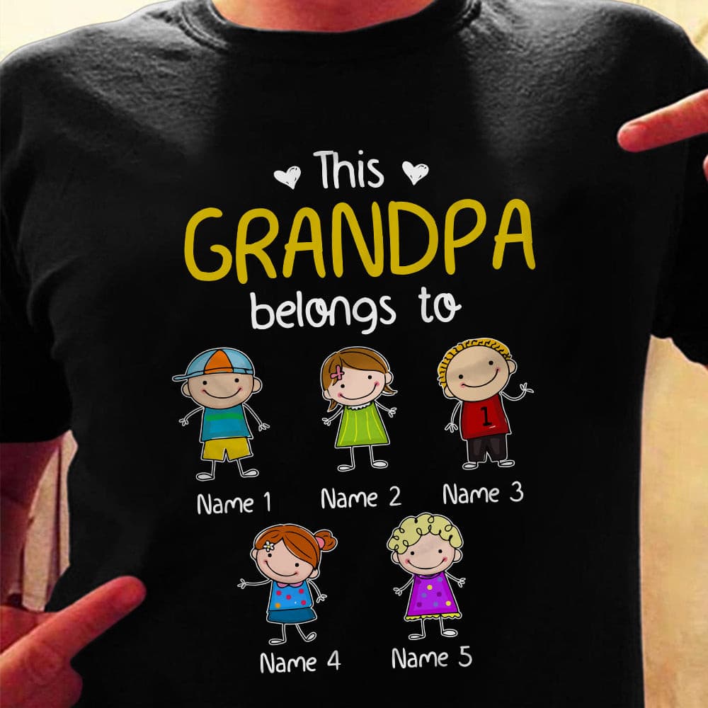 Personalized Grandpa Doodle T Shirt SMY224 81O34