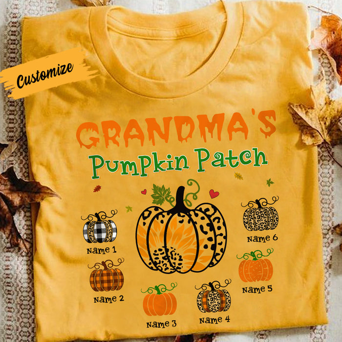 Personalized Grandma Fall T Shirt AG24 95O57 1