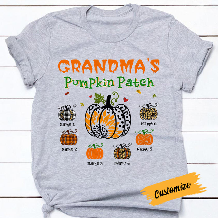 Personalized Grandma Fall T Shirt AG24 95O57 1