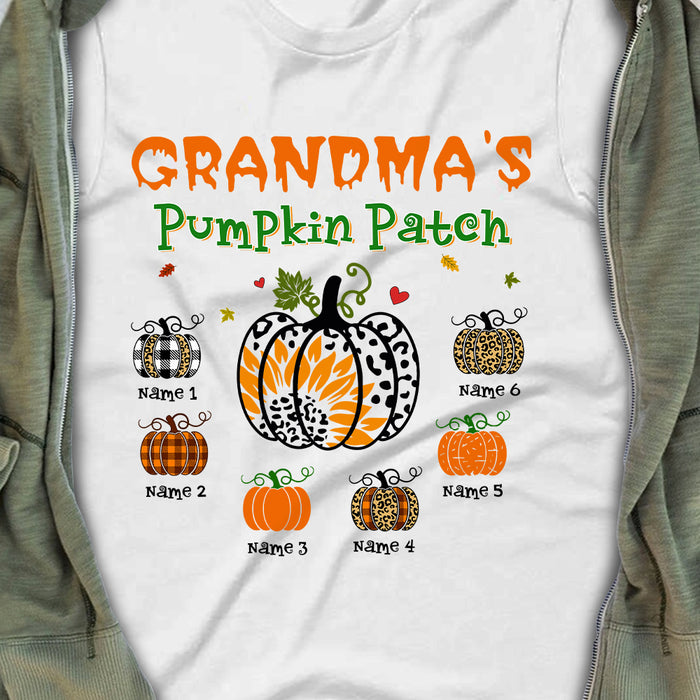 Personalized Grandma Fall T Shirt AG24 95O57 1