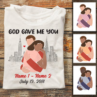 Personalized Couple God Gave Me You T Shirt AG25 24O34 thumb 1