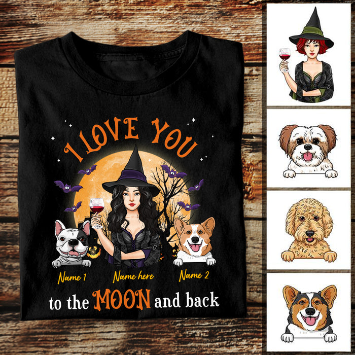 Personalized Love Dog Mom Halloween T Shirt AG22 24O36 1