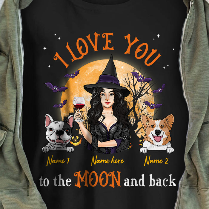Personalized Love Dog Mom Halloween T Shirt AG22 24O36 1