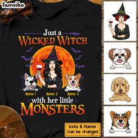 Personalized Halloween Witch Dog Mom T Shirt AG22 26O53 thumb 1