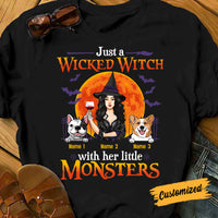 Personalized Halloween Witch Dog Mom T Shirt AG22 26O53 thumb 1