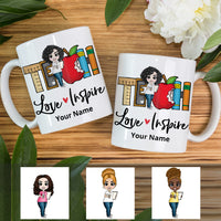 Personalized Teacher Back To School Love Inspire Mug JL232 24O36 thumb 1