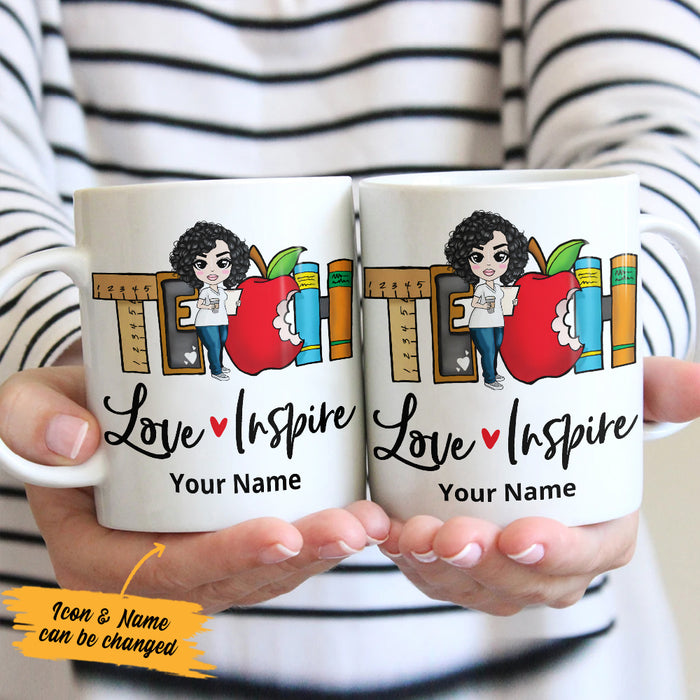 Personalized Teacher Back To School Love Inspire Mug JL232 24O36 1