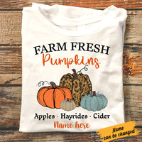Personalized Farm Fresh Pumpkins Fall T Shirt AG23 87O58 thumb 1