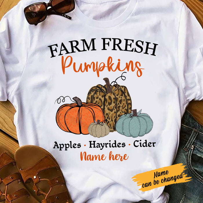 Personalized Farm Fresh Pumpkins Fall T Shirt AG23 87O58 1