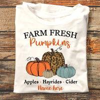 Personalized Farm Fresh Pumpkins Fall T Shirt AG23 87O58 thumb 1