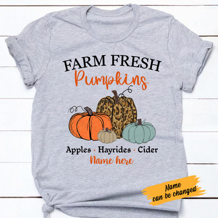 Personalized Farm Fresh Pumpkins Fall T Shirt AG23 87O58 1