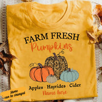 Personalized Farm Fresh Pumpkins Fall T Shirt AG23 87O58 thumb 1