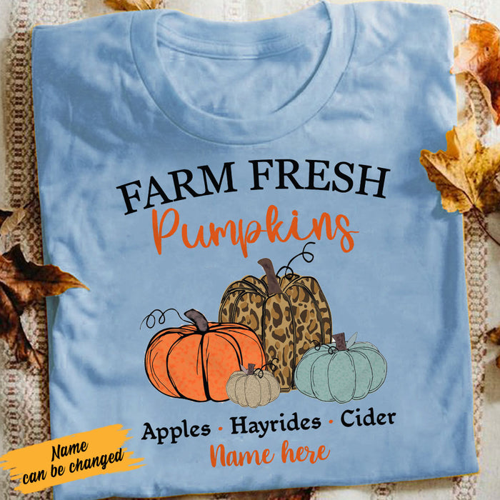 Personalized Farm Fresh Pumpkins Fall T Shirt AG23 87O58 1