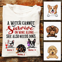 Personalized Witch Dog Fall Halloween T Shirt AG21 95O36 thumb 1