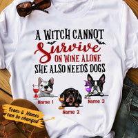 Personalized Witch Dog Fall Halloween T Shirt AG21 95O36 thumb 1