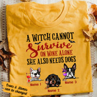 Personalized Witch Dog Fall Halloween T Shirt AG21 95O36 thumb 1