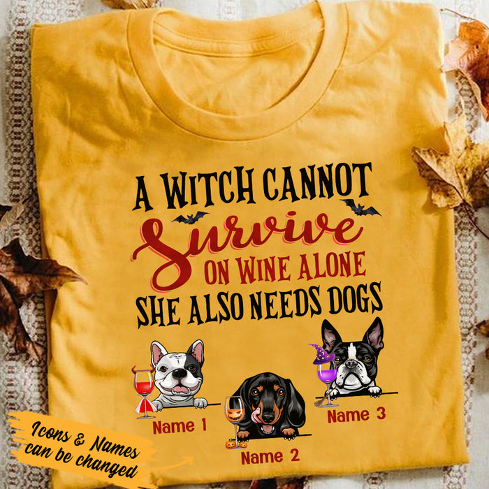 Personalized Witch Dog Fall Halloween T Shirt AG21 95O36 1
