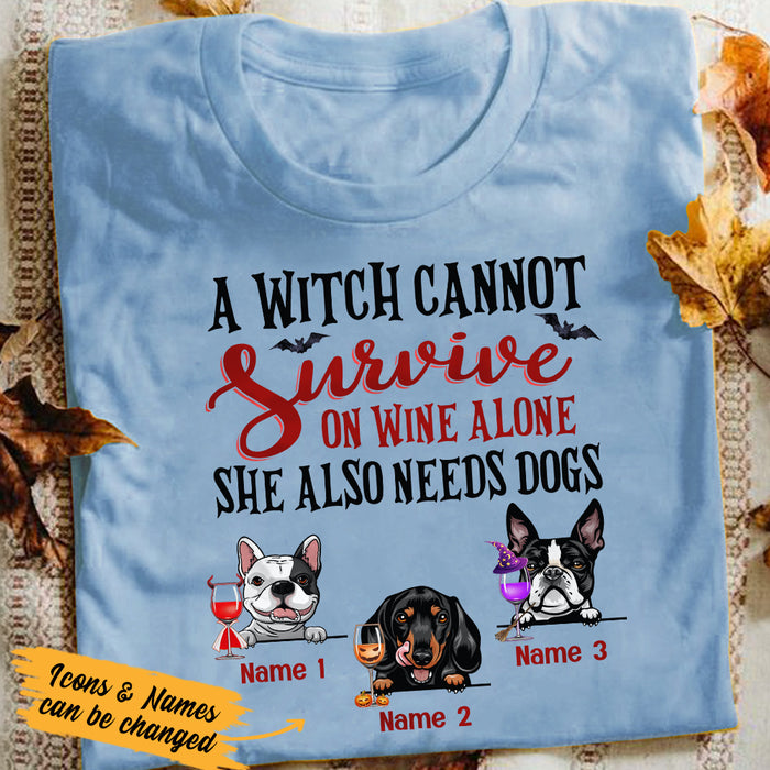 Personalized Witch Dog Fall Halloween T Shirt AG21 95O36 1