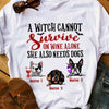 Personalized Witch Dog Fall Halloween T Shirt AG21 95O36 1